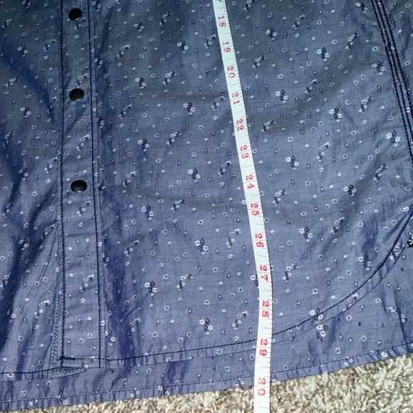 Robert Graham Patterned Men's Long Sleeve Button Up Dress Shirt Navy Blue Sz L - Picture 6 of 7